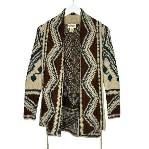 Ralph Lauren Denim & Supply Vintage Aztec Pattern Belted Cardigan Size XS - Picture 2 of 10